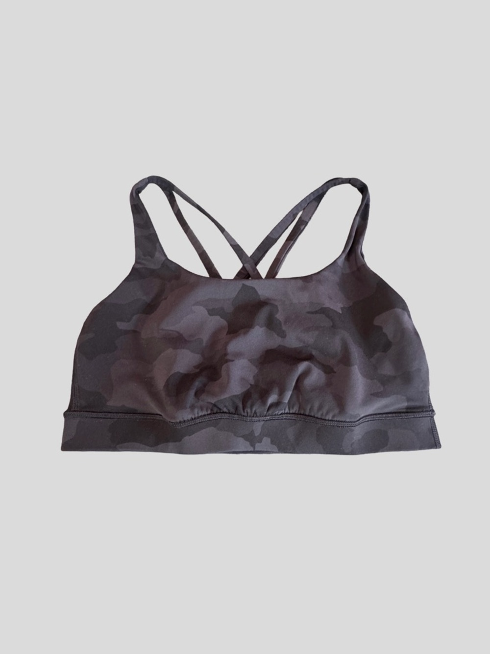 lululemon athletica Energy Sports Bra Medium Support B-D Cups Camo Size 8